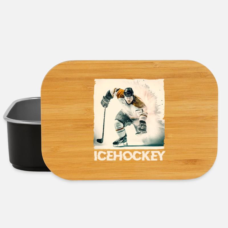 Eishockeyspieler - Lunch Box - Schwarz