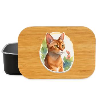Abyssinian cat - Lunch Box - black - Front