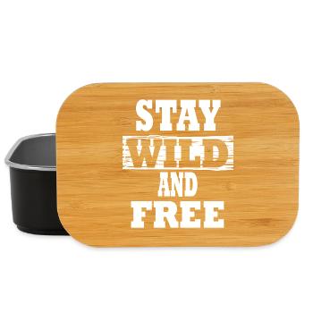 Bleiben Sie wild und frei. textbasiert - Lunch Box - Schwarz - Vorne