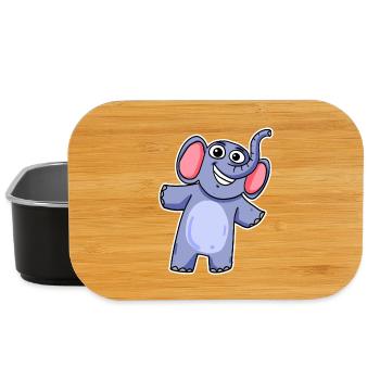 Cute little elephant - Lunch Box - black - Front