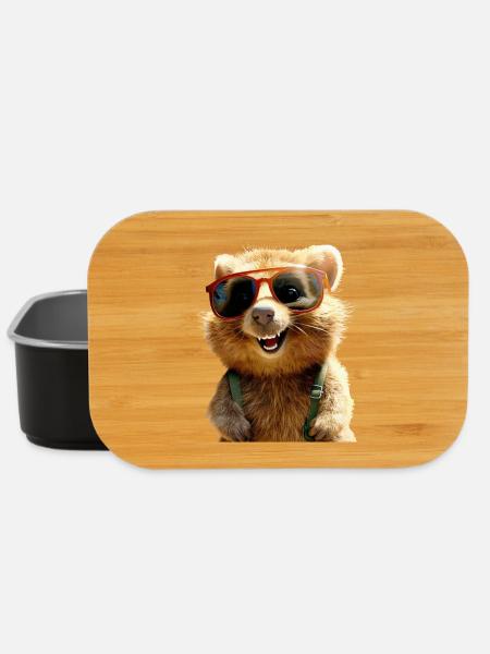 Quokka Be Quokka Happy Australien Lächeln Quokkas - Lunch Box - Schwarz