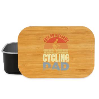 Fahrradfahrer Papa - Lunch Box - Schwarz - Vorne
