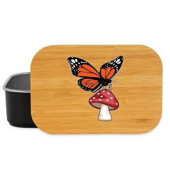 Butterfly mushroom - Lunch Box - black - Front