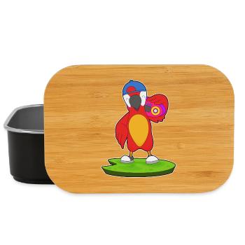 Papagei Ghettoblaster Musik - Lunch Box - Schwarz - Vorne