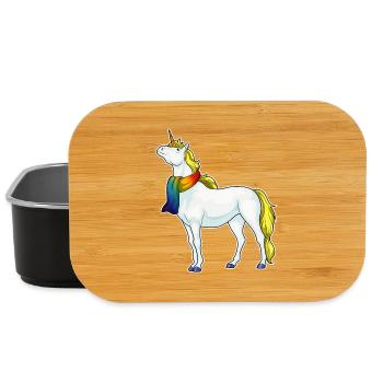 Foulard licorne - Boîte à goûter - noir - Devant