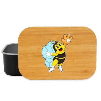 Bee Baseball Baseball Glove - Lunch Box - black - Front