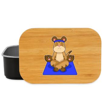 Méditation de fitness au yoga sur les suricates - Boîte à goûter - noir - Devant