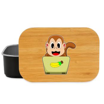 Ordinateur portable singe - Boîte à goûter - noir - Devant