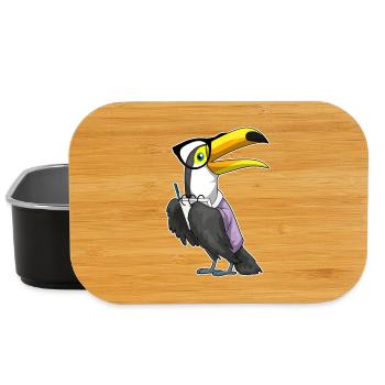 Tukan Sekretärin Brille Büro - Lunch Box - Schwarz - Vorne