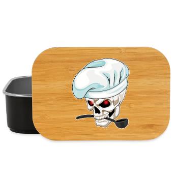 Skull Cooking Cooking Spoon Cooking - Lunch Box - black - Front