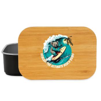 Beach Bums Koala hat Spass beim surfen - Lunch Box - Schwarz - Vorne