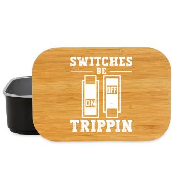 Switch Be Trippin Electrician and Electrical - Lunch Box - black - Front