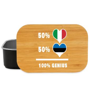 Estonia and Italy 100% fantastic flags - Lunch Box - black - Front