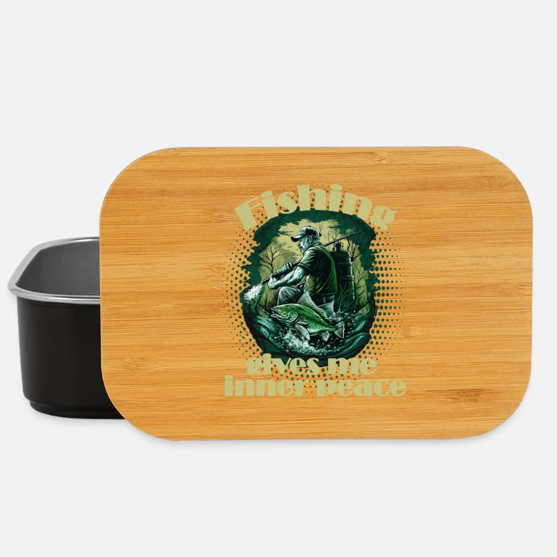 Fishing inner peace - Lunch Box - black