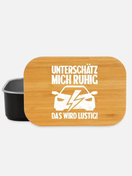 Unterschätz mich ruhig E-Auto Elektro Fahrer - Lunch Box - Schwarz