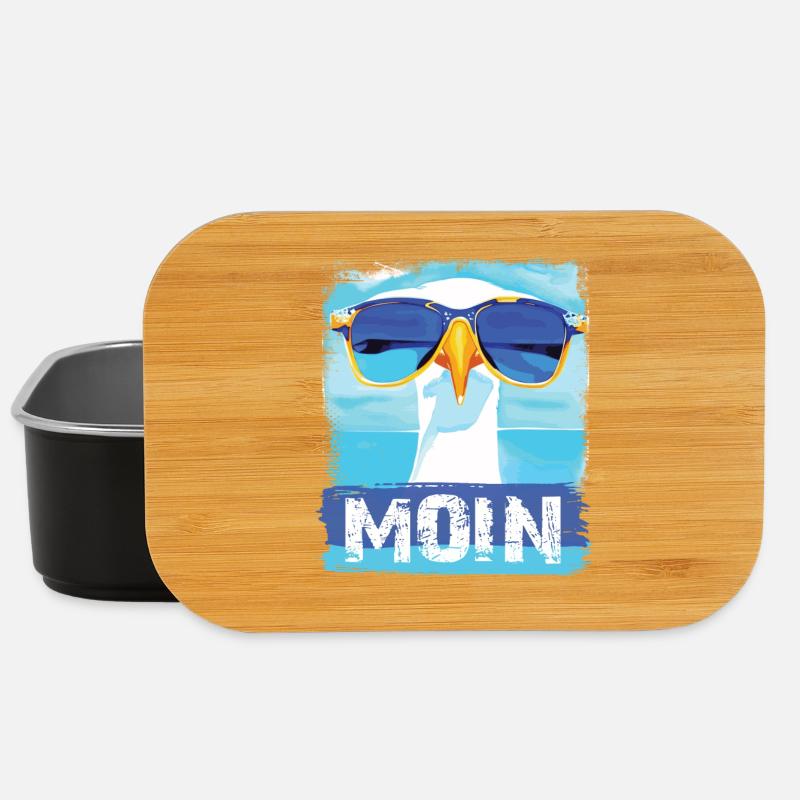 Moin Möwe - blue white Möwen Collection - Lunch Box - Schwarz