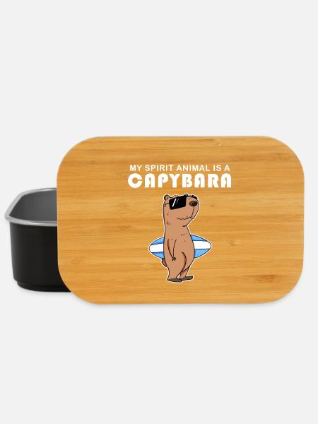 Capybara Wasserschwein Capybaras - Boîte à goûter - noir