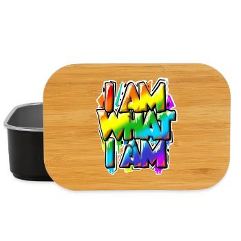 I am what I am - everything is normal, isn't it? - Lunch Box - black - Front