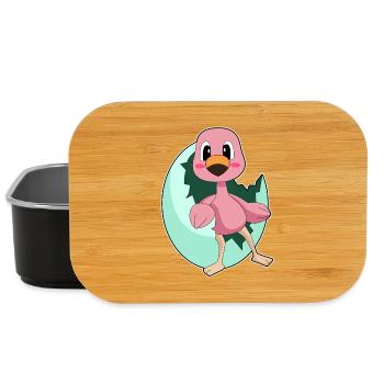 Flamingo Ei - Lunch Box - Schwarz - Vorne