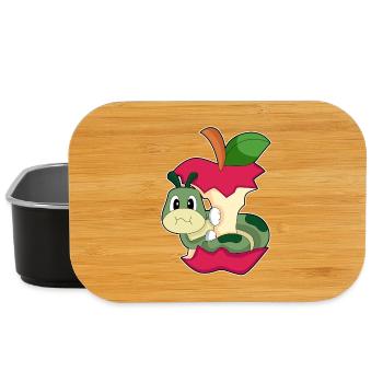 Caterpillar Apple - Lunch Box - black - Front