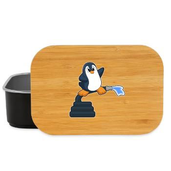 Penguin Firefighter Fire Hose Fire Brigade - Lunch Box - black - Front