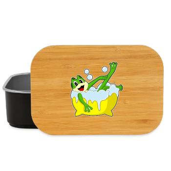 Frog Bathing Bathtub - Lunch Box - black - Front