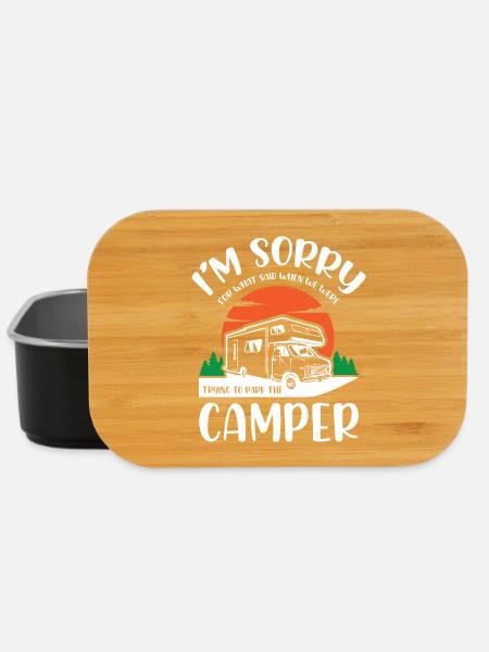 Life Camper Camping - Lunch Box - black