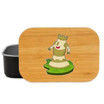 Schachfigur Turm Schach - Lunch Box - Schwarz - Vorne
