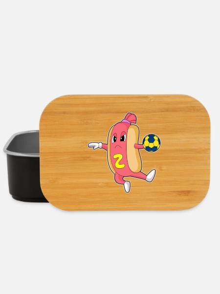 Hot Dog Handball Player Handball - Lunch Box - black