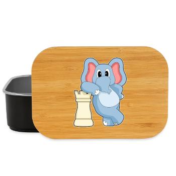 Elefant Schachfigur Turm Schach - Lunch Box - Schwarz - Vorne