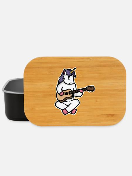 Ukulele Einhorn - Lunch Box - Schwarz