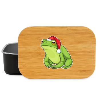 Chapeau de Noël Grenouille Noël - Boîte à goûter - noir - Devant