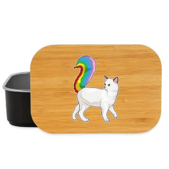 Katze Regenbogen - Lunch Box - Schwarz - Vorne