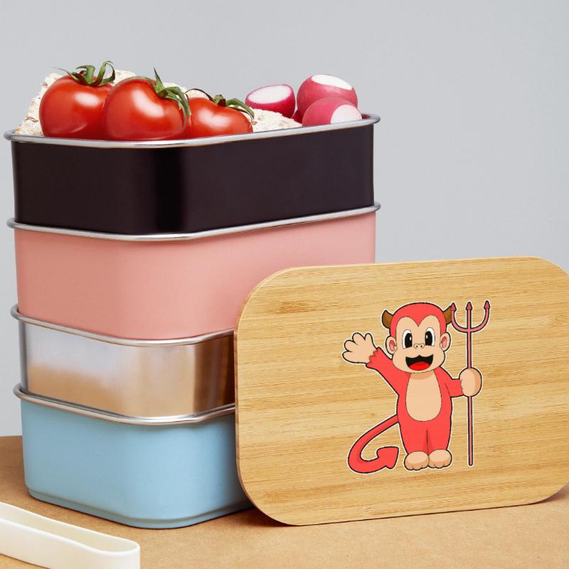 Monkey Halloween Devil Trident Lunch Box