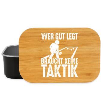 Wer gut legt braucht keine Taktik Bouler Petanque - Lunch Box - Schwarz - Vorne
