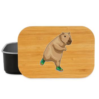 Capybara Jogger Jogging Sports - Boîte à goûter - noir - Devant