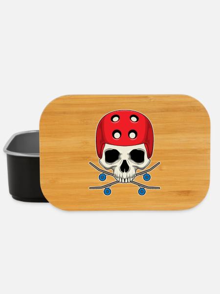 Totenkopf Skater Skateboard Sport - Lunch Box - Schwarz