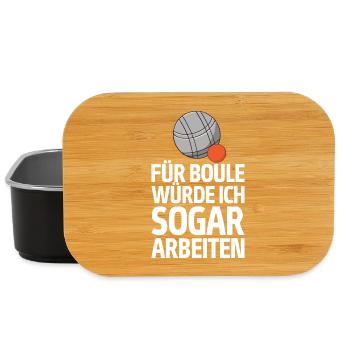 Für Boule würde ich sogar arbeiten! Boccia - Lunch Box - Schwarz - Vorne
