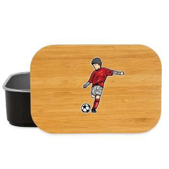 Soccer Child Sketch - Lunch Box - black - Front
