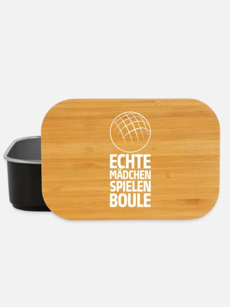 Echte Mädchen spielen Boule Bouler Boccia Spiel - Lunch Box - Schwarz