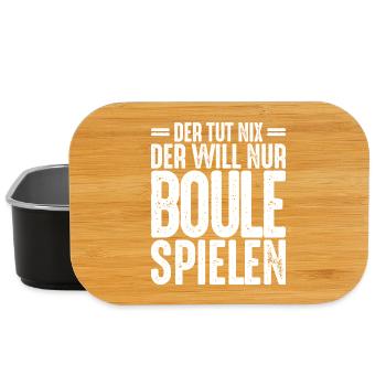 Der tut nix der will nur Boule spielen Petanque - Lunch Box - Schwarz - Vorne