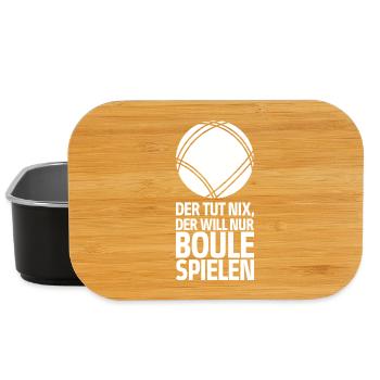 Der tut nix der will nur Boule spielen Petanque - Lunch Box - Schwarz - Vorne