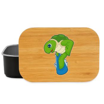 Turtle Snowboarder Snowboard - Lunch Box - black - Front