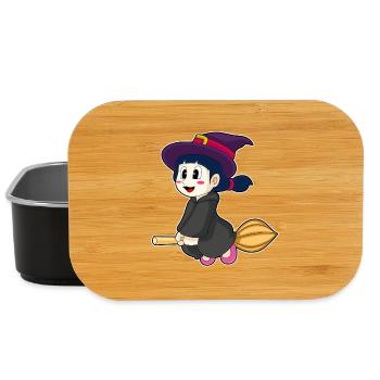 Girl Witch Broom - Lunch Box - black - Front