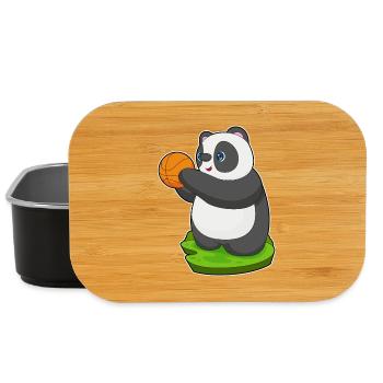 Panda Basketballspieler Basketball - Lunch Box - Schwarz - Vorne