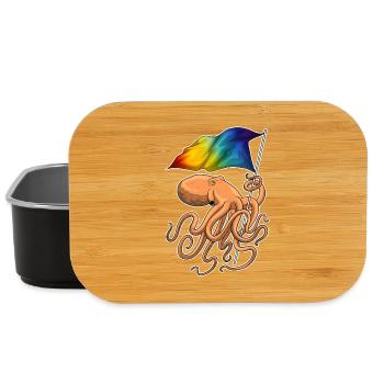 Krake Regenbogen Flagge - Lunch Box - Schwarz - Vorne