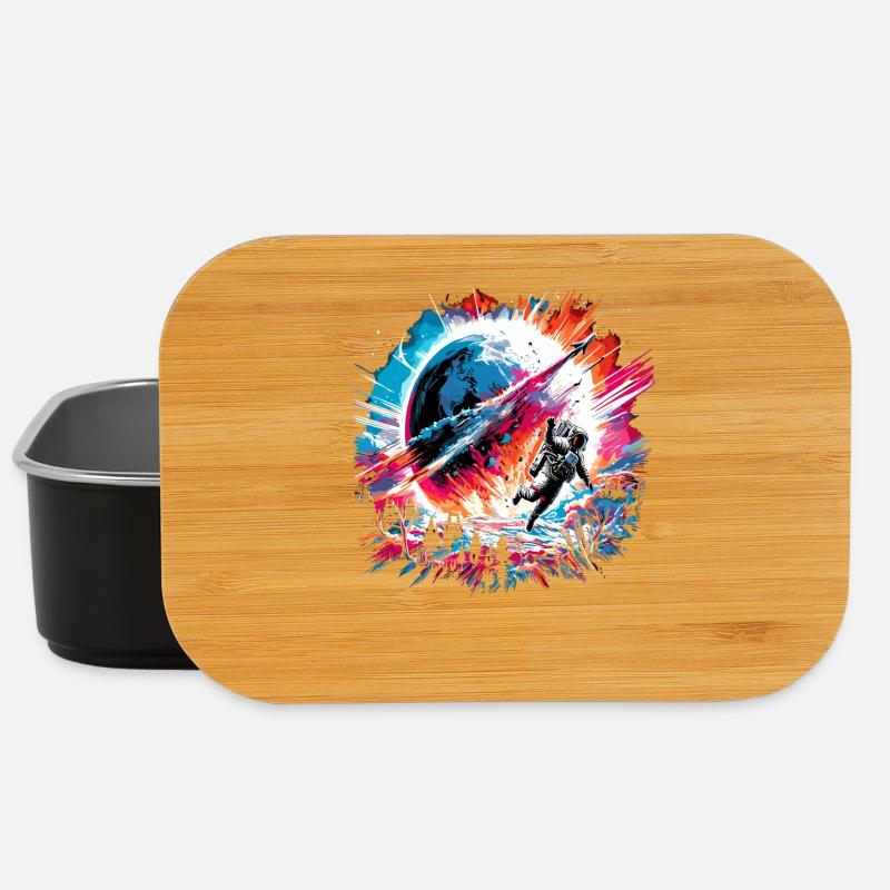 Impakt Astronaut Meteoriten Einschlag Vintage - Lunch Box - Schwarz