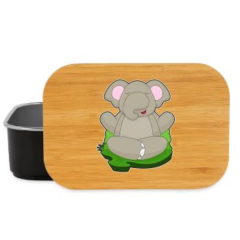 Elephant Yoga Fitness Meditation - Lunch Box - black - Front