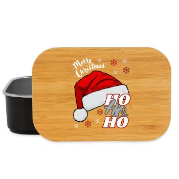 Merry Christmas HO HO HO HO - Lunch Box - black - Front