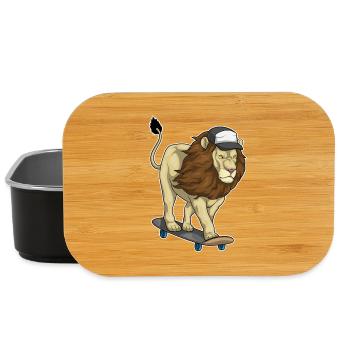 Lion Skater Skateboard - Lunch Box - black - Front